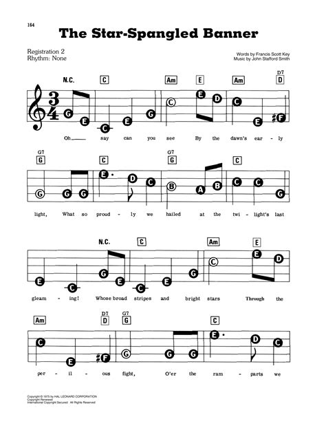 the star spangled banner sheet music